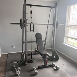 Olympic Weight Set With Smith Machine / Rack