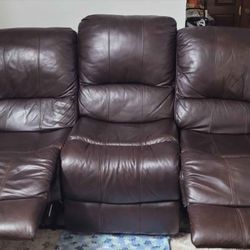 Leather Recliner Couch