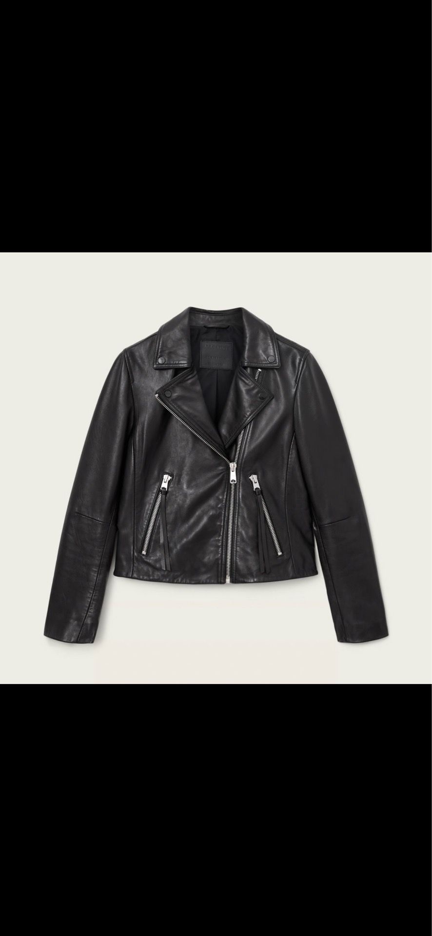 ALLSAINTS DALBY SLIM FIT LEATHER BIKER JACKET