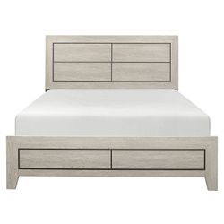 LIGHT BROWN FINISH FULL SIZE-BED-FRAME-CAMA MATRIMONIAL
