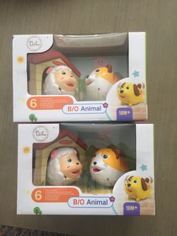 Sheep and cat animal toys