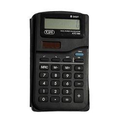 Tozai ATC-380 Pocket Dual Power Calculator 8-Digit Display Screen Good Condition