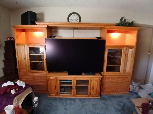 Wood Entertain Center