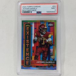 2024 Jayden Daniels Topps Chrome Into Existence Rookie SSP Case Hit PSA Mint 9