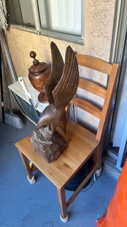 15pd Eagle statue 100% maple Wood