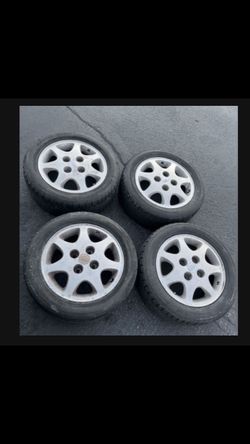 4 — 195/55r15 4x114.3 4x4.5 Stock Nissan 240sx Accord Wheels Rims Tires!!!!!