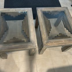 Solid Oak End Tables
