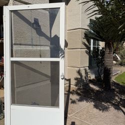 Screen Door With Moving Window 36”x80” Includes Frames 