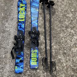 Kids plastic skis