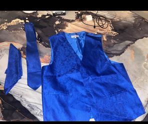 Blue vest and tie