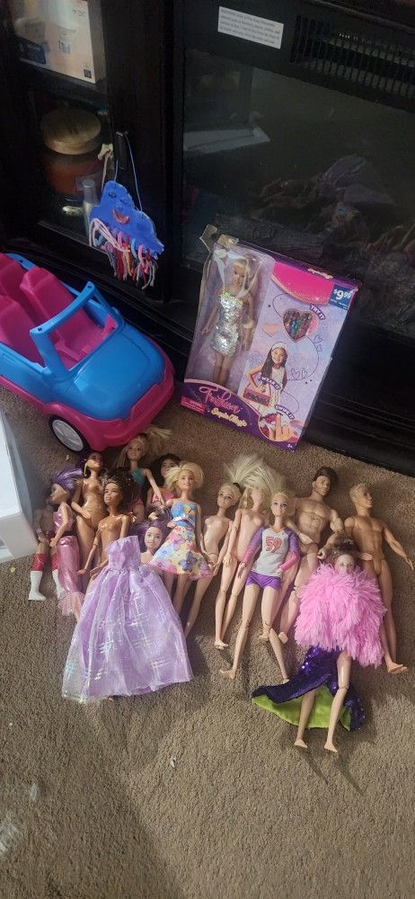Multiple Barbie dolls & some accessories. Grandaughter selling for Christmas money