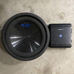 FOR PARTS: Alpine Subwoofer and Amplifier