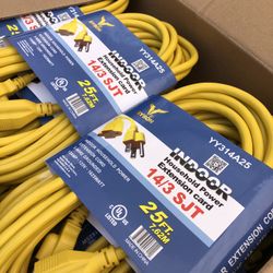 Yellow Electrical Extension Cord