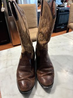 Tony Lama RR4413 men’s  US 8D Leather Western Cowboy Boots Brown/Tan
