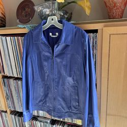 PRICE DROP: L/XL, NW/OT, BRIGHT VIOLET, fully-lined, SOFT,RICH LAMBSKIN LEATHER