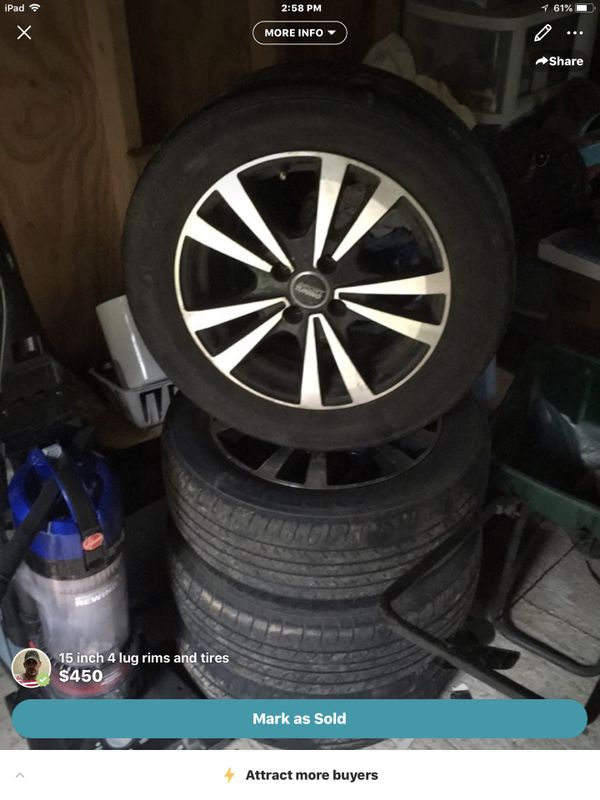 15 Inch Tires >> 15 Inch 4 Lug Rims And Tires For Sale In Theodore Al Offerup 15 Inch Tires >> 15 Inch 4 Lug Rims And Tires For Sale In Theodore Al Offerup