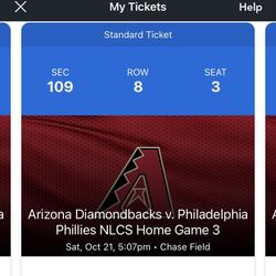 Game 5 Diamondbacks Tickets