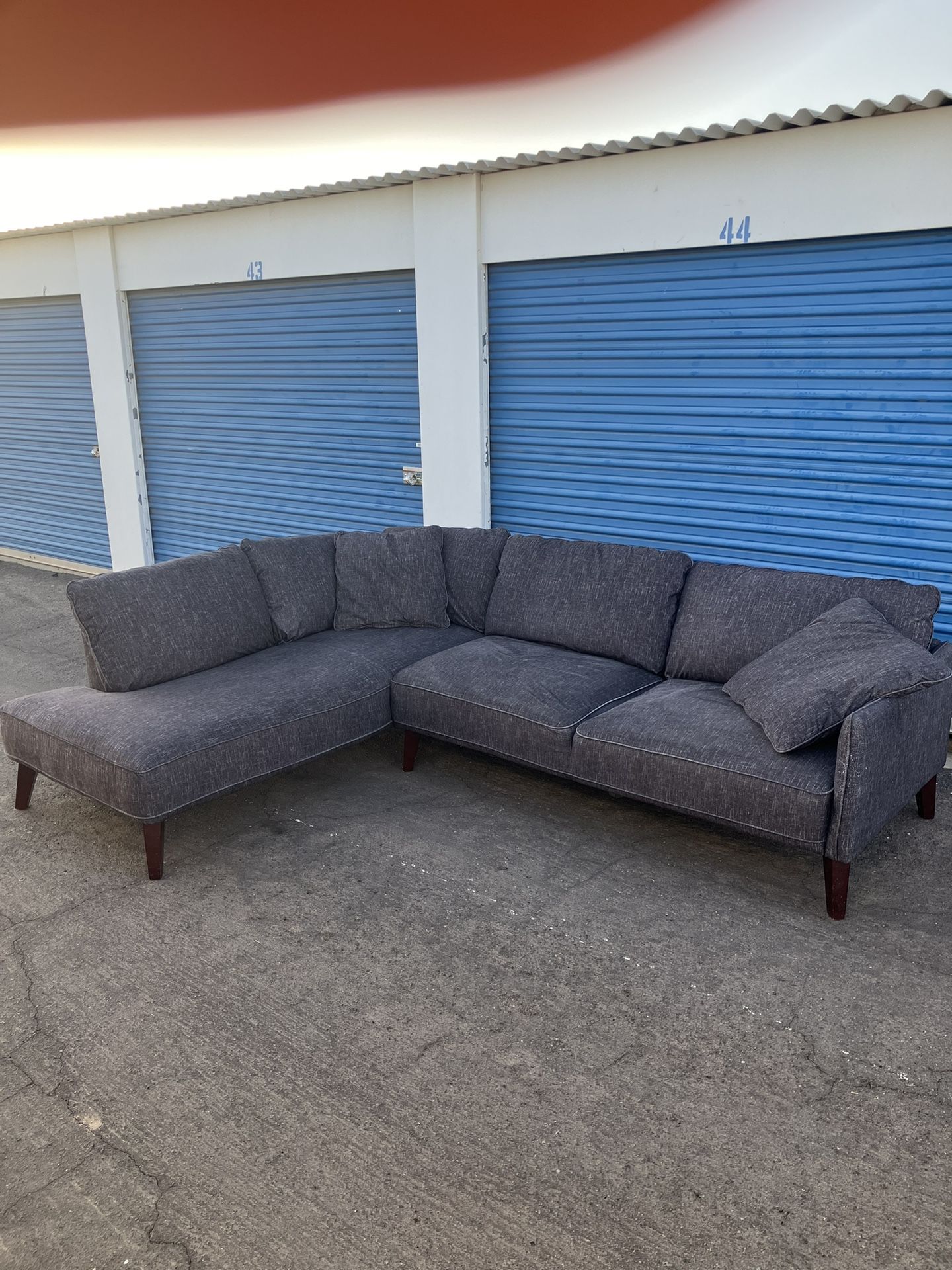 McM Gray Sectional Sofa