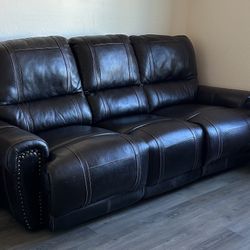 Leather Power Reclining Sofa