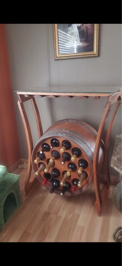 Wine rack glass top