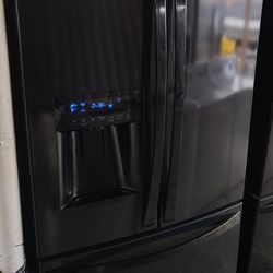 Kenmore 3 Door Black Refrigerator 