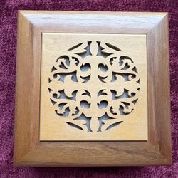 Vtg Handmade Trinket Jewelry Box Signed by the Artist - Luis