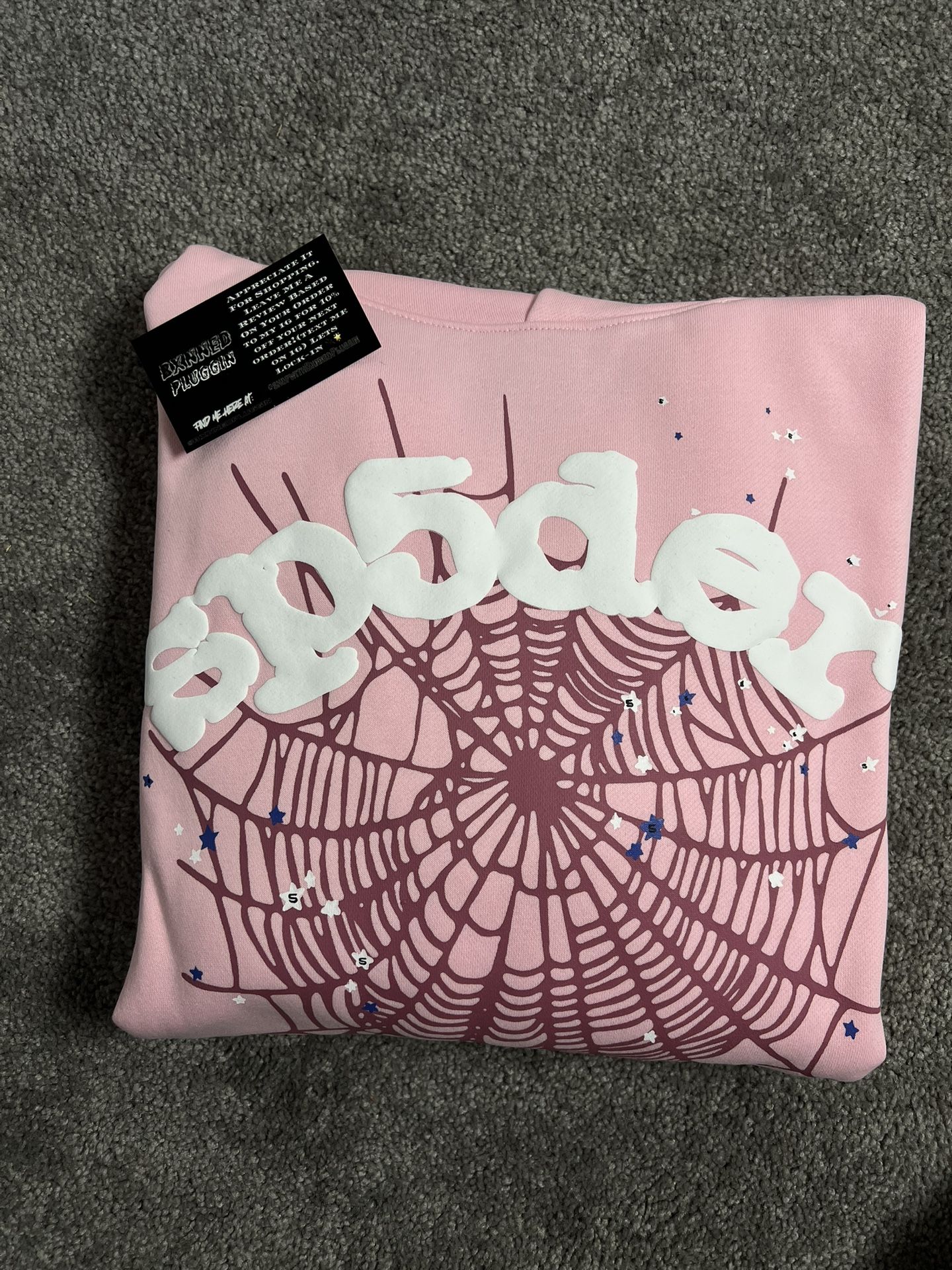 Sp5der OG Web Hoodie Pink