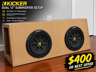 Kicker Dual 12" Subwoofers in Ported MDF Enclosure