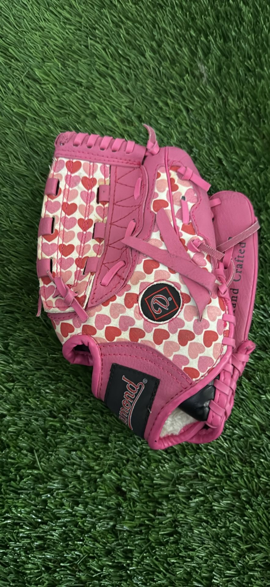 Pink baseball glove