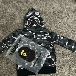 Bathing Ape Black Hoodie Men Small Used