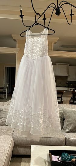 White Communion Dress, Never Worn, Size 8