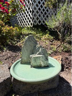 Mountains in ceramic garden