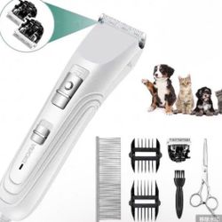 AIBORS Dog, Cat Shaver for Grooming High Power for Thick Heavy Coat Quiet White