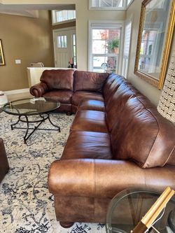Thomasville Leather Sectional Sofa