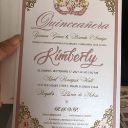 Quinceañera’s Invitations
