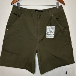 GX1000 Carpenter Shorts Size 34 Army Green NWT