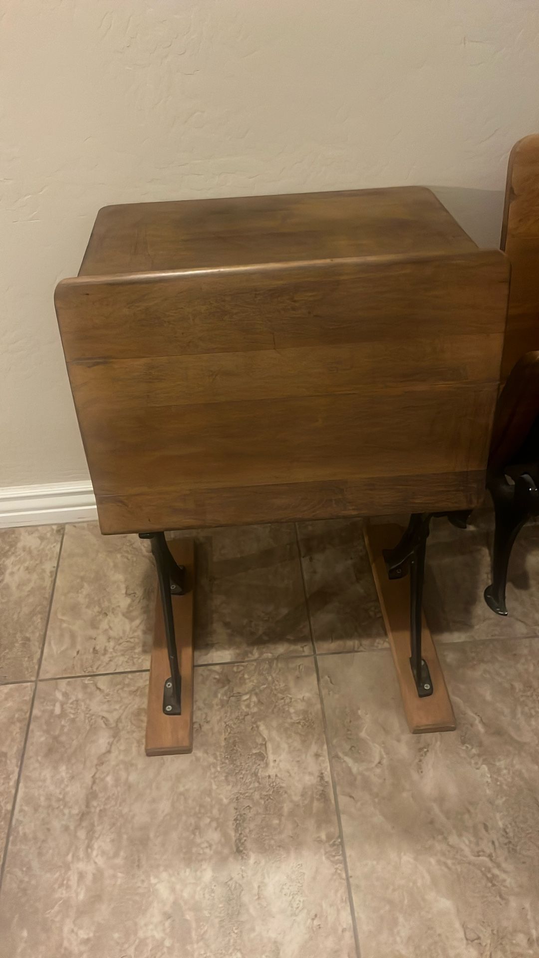 Antique Student Desks And Bench