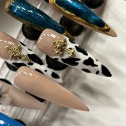 Cow Print Nails 