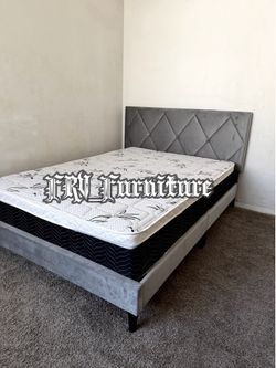FULL BED FRAME WITH MATTRESS