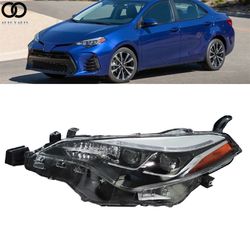 Driver Left Side Headlight Assembly For 2017-2019 Toyota Corolla SE XSE XLE