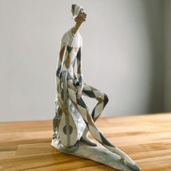 Lladro - Sad Harlequin with Mandolin Figurine
