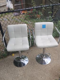 White Leather Chairs
