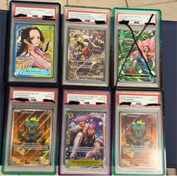 PSA 10 Slabs Pokemon and One piece