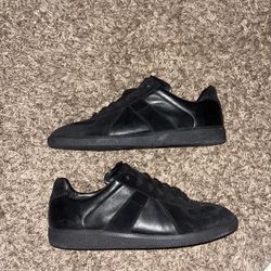 Triple black Maison Margiela GAT German Army Trainer Size 43 EU Or 9.5-10US