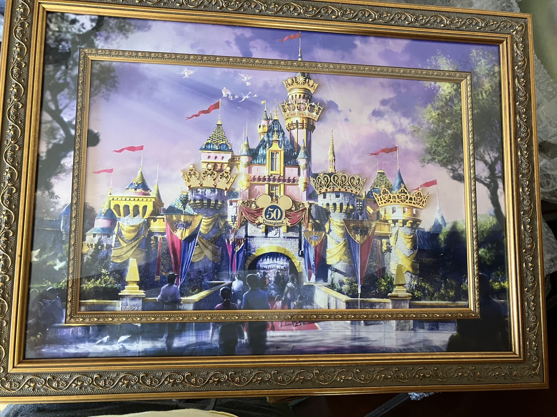 Disney Disneyland 50th Celebration Castle Crown Pin Set