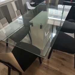 Modern Glass Dining Table 
