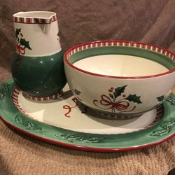 3 Piece Christmas Serving Set