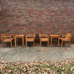 Solid Wood Table And Chairs