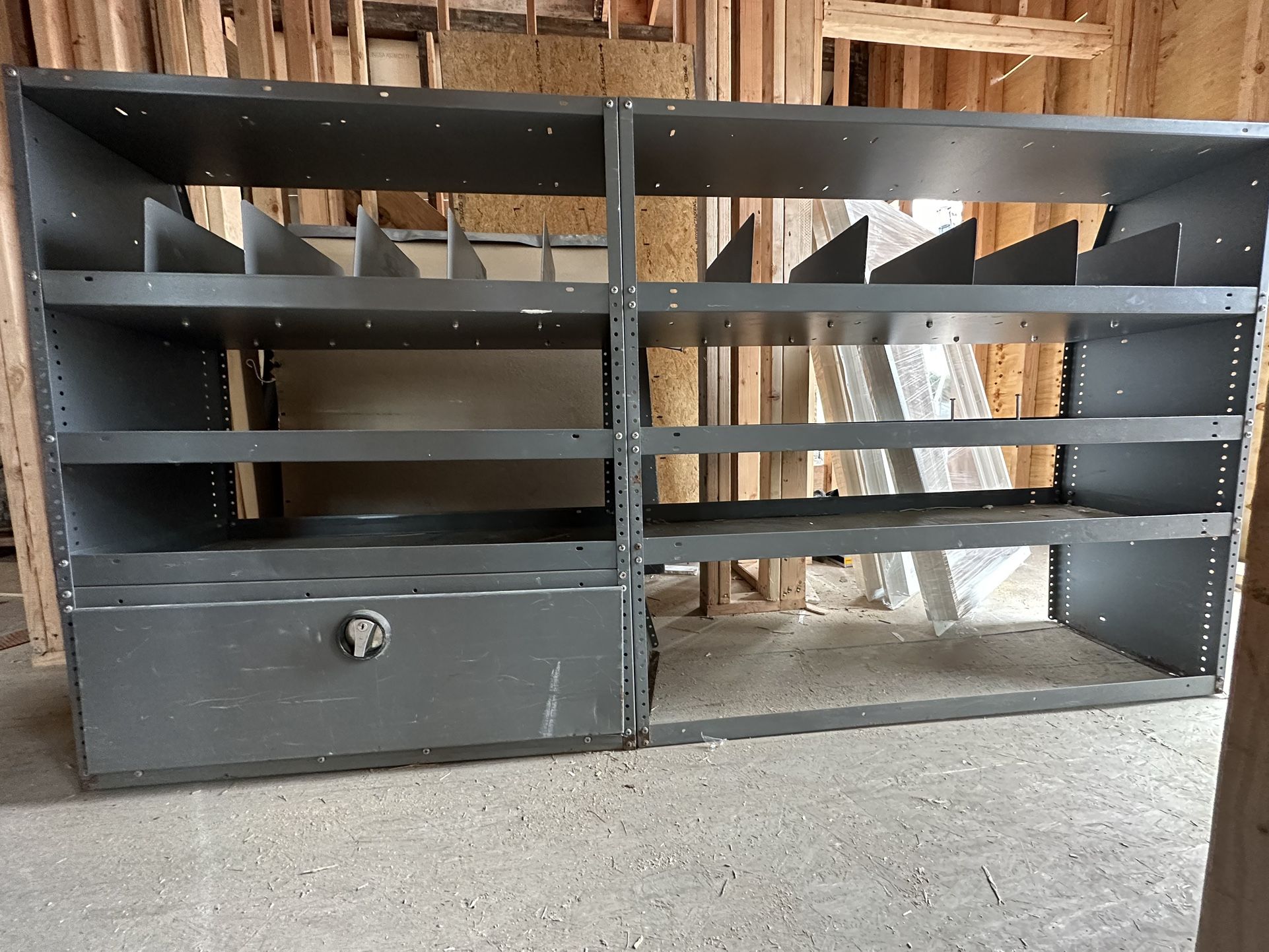 metal van shelves