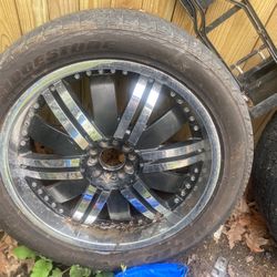 22in Black Ice Rims And Tires 